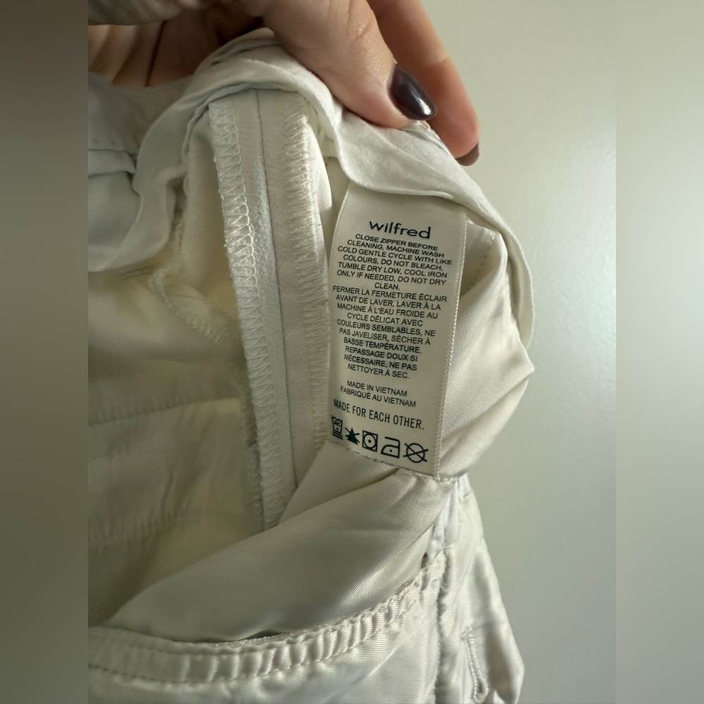 Aritzia / Wilfred Effortless Pant - Ivory Size 8 - Picture 4 of 6
